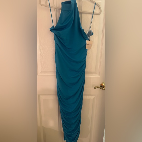 Blue Superdown Mallory High Neck Dress - Picture 1 of 5